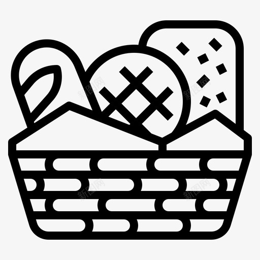 面包篮子面包面包轮廓图标svg_新图网 https://ixintu.com 面包 篮子 轮廓 图标