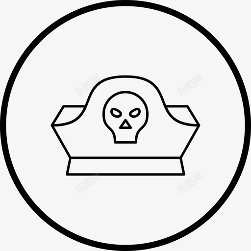 海盗帽头盔线图标svg_新图网 https://ixintu.com 海盗 帽头 头盔 线图 图标