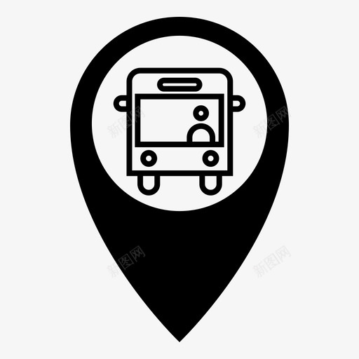 别针公共汽车公共汽车站svg_新图网 https://ixintu.com 公共汽车 公共 汽车站 别针 校车 针脚 轮廓