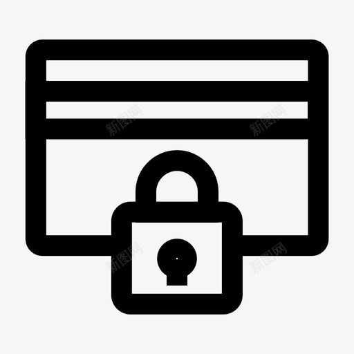 卡锁支付保险箱svg_新图网 https://ixintu.com 卡锁 支付 保险箱 安全 基本 图标