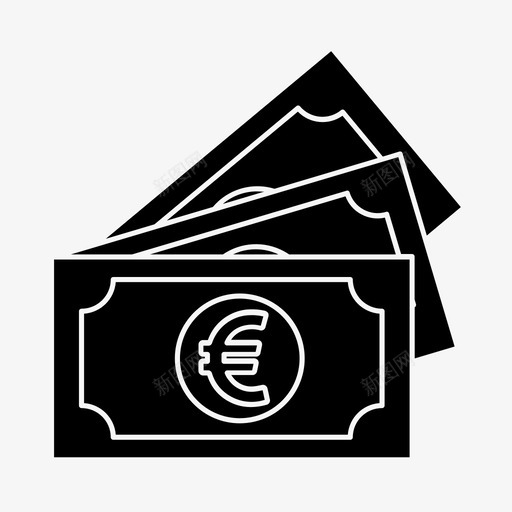 欧元票据商业金融svg_新图网 https://ixintu.com 欧元 票据 商业 金融