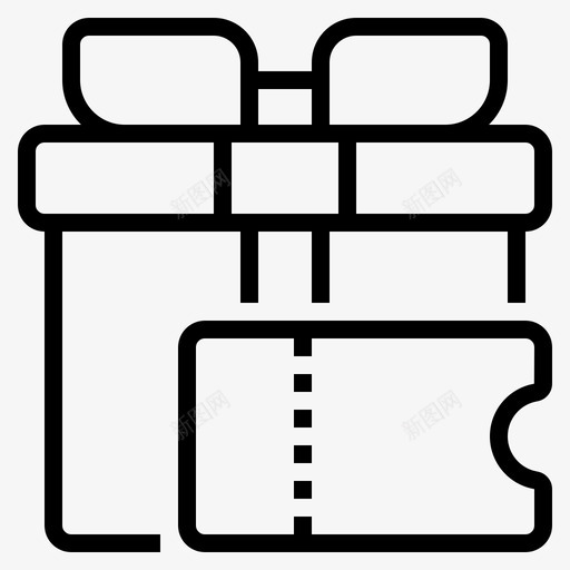 优惠券商务礼品svg_新图网 https://ixintu.com 酒店 优惠券 商务礼品 轮廓 图标