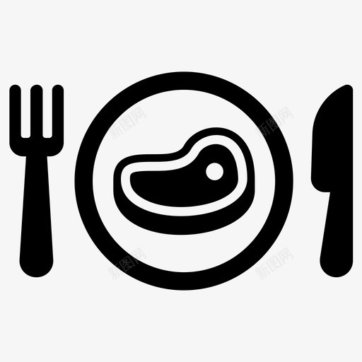 吃饭晚餐吃svg_新图网 https://ixintu.com 吃饭 晚餐 吃肉 餐馆
