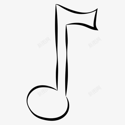 手绘音符音符演奏svg_新图网 https://ixintu.com 音符 手绘 演奏 声音
