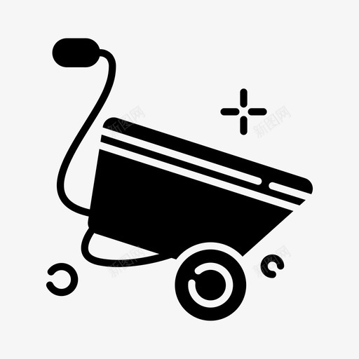 园艺车农业园艺svg_新图网 https://ixintu.com 园艺 农业 手推车 草坪