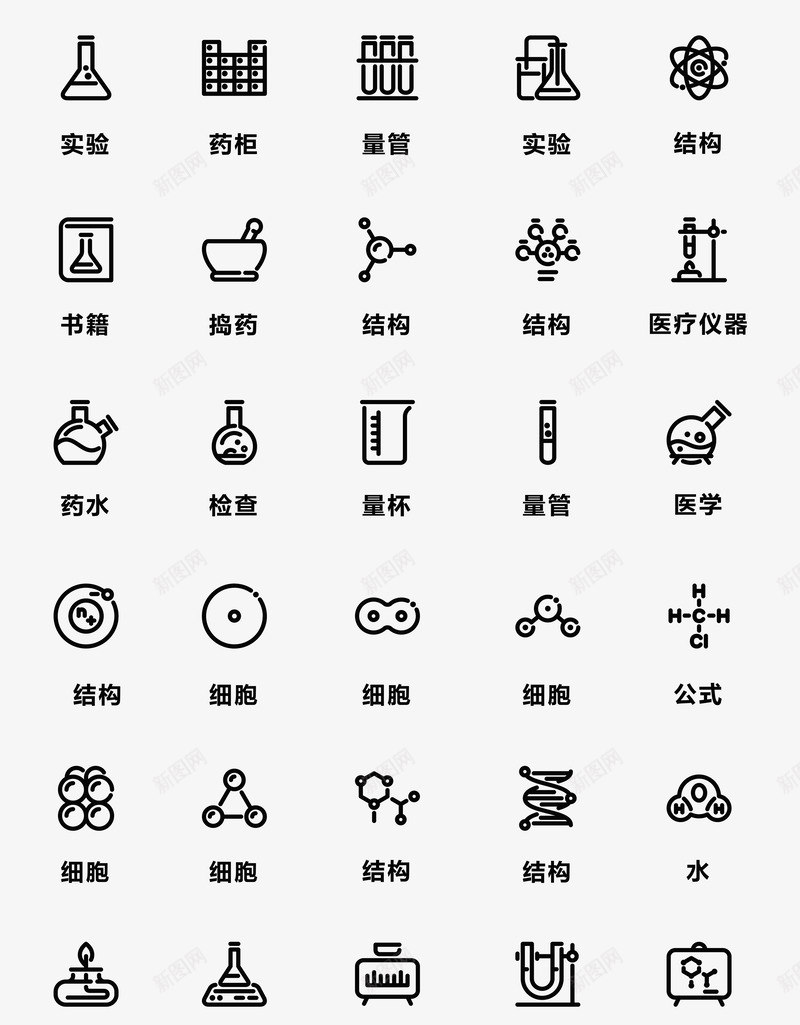 化妆品实验室成分png免抠素材_新图网 https://ixintu.com 化妆品 实验室 成分
