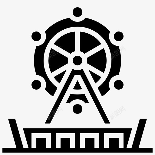 伦敦眼英国地标svg_新图网 https://ixintu.com 伦敦 地标 英国 摩天大楼