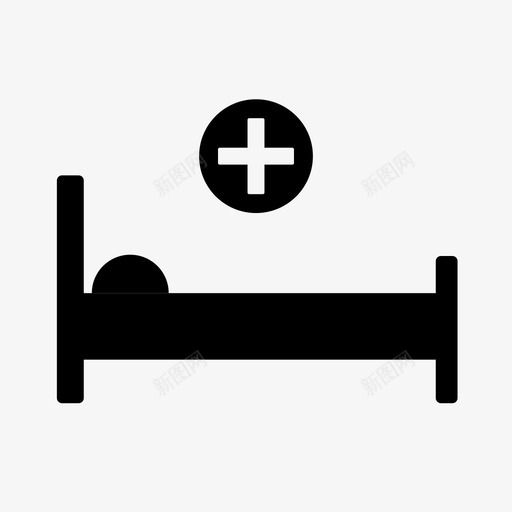 病床医疗休息治疗svg_新图网 https://ixintu.com 病床 医疗 休息 治疗