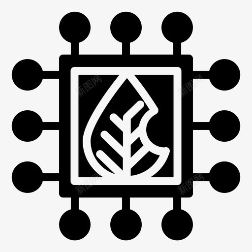 处理器核心能量svg_新图网 https://ixintu.com 处理器 核心 能量 叶子 生态 自然 图标 集雕文