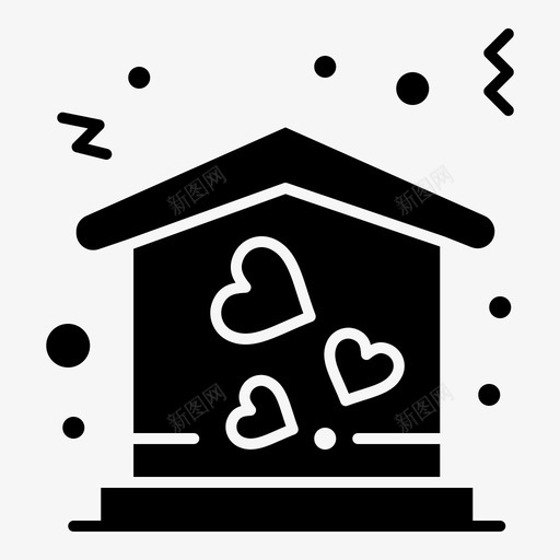 家房子爱svg_新图网 https://ixintu.com 房子 搬家 情人节 实心 雕文