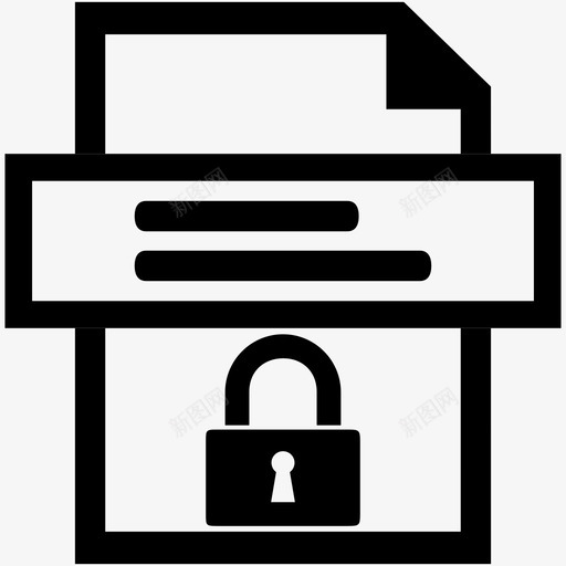 数据安全文档锁定svg_新图网 https://ixintu.com 数据 安全 文档 锁定 保护