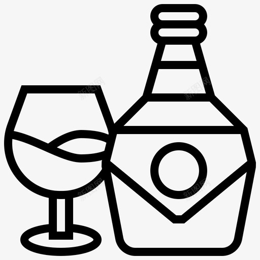 白兰地酒瓶白酒svg_新图网 https://ixintu.com 白兰地 酒瓶 白酒 威士忌 葡萄酒 弗拉 格林