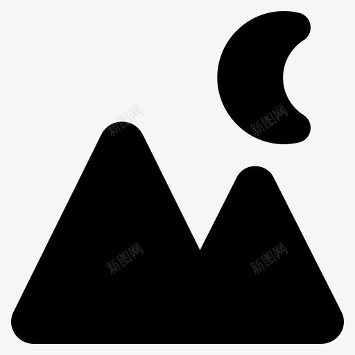 夜山睡前梦svg_新图网 https://ixintu.com 山夜山 睡前 月亮 天气 固体