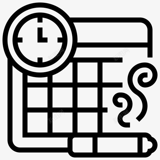 时间表预约日历svg_新图网 https://ixintu.com 时间表 预约 日历 日期 时间 戒烟 热线