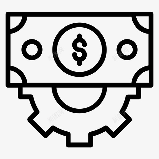 财务管理财务投资svg_新图网 https://ixintu.com 财务管理 投资 财务 设置 图标