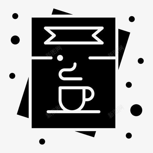 咖啡列表菜单svg_新图网 https://ixintu.com 咖啡 列表 菜单 订单 咖啡店 实心 字形