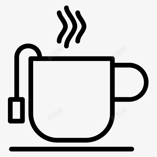 茶咖啡25个食物线图标svg_新图网 https://ixintu.com 咖啡 食物 线图 图标