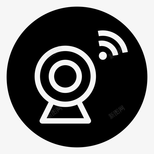 智能摄像头物联网wifisvg_新图网 https://ixintu.com 联网 智能 摄像头 无线 基本 轮廓 笔划 减去 正面