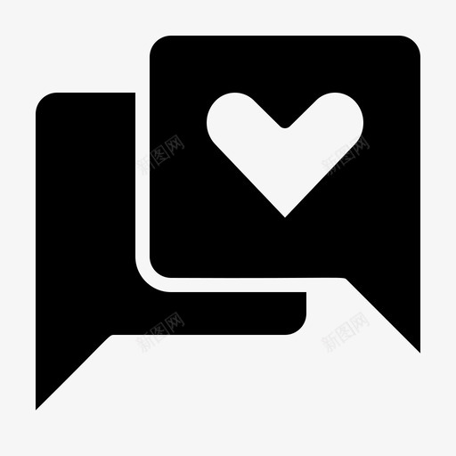聊天交流心svg_新图网 https://ixintu.com 聊天 交流 心爱 信息