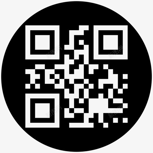 二维码扫描二维码二维码圆形填充svg_新图网 https://ixintu.com 二维 扫描 圆形 填充