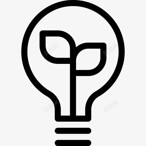 生态灯泡能源理念svg_新图网 https://ixintu.com 生态 灯泡 能源 理念 自然