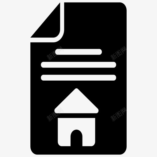 房地产协议房屋合同房产合同svg_新图网 https://ixintu.com 房产 房地产 协议 合同 文件 房屋 字形 矢量 矢量图 图标