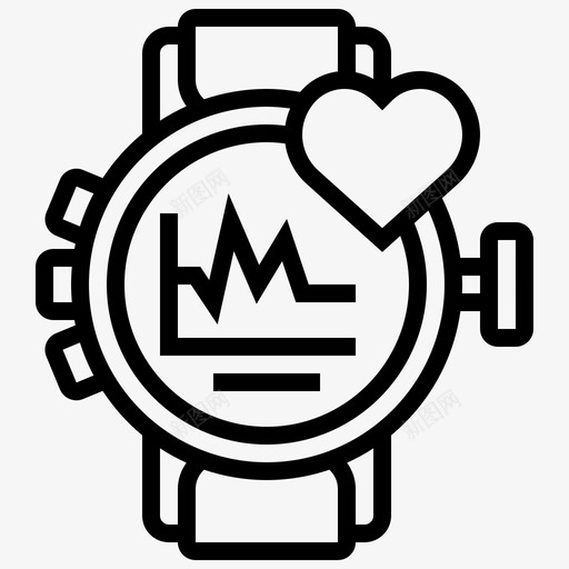 心率健康监视器svg_新图网 https://ixintu.com 心率 健康 监视器 智能 手表 潜水 元素