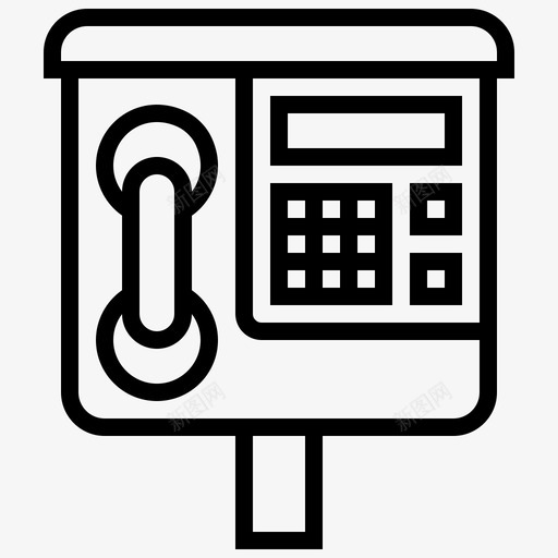 公用电话电话亭通讯svg_新图网 https://ixintu.com 公用电话 电话亭 通讯 公共 通话 公共服务 热线