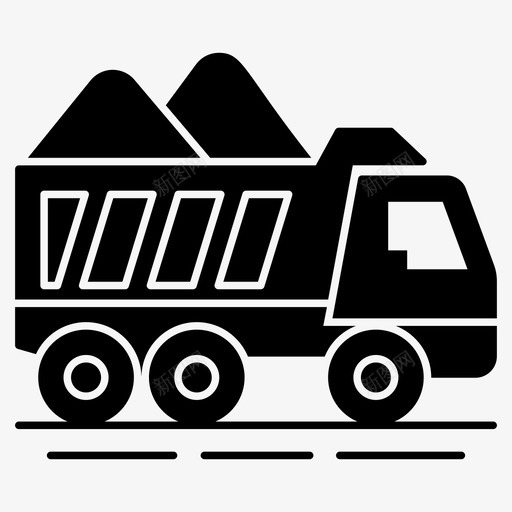 煤炭运输煤炭装载机煤炭开采svg_新图网 https://ixintu.com 煤炭 运输 装载机 开采 卡车 字形 矢量 矢量图 图标