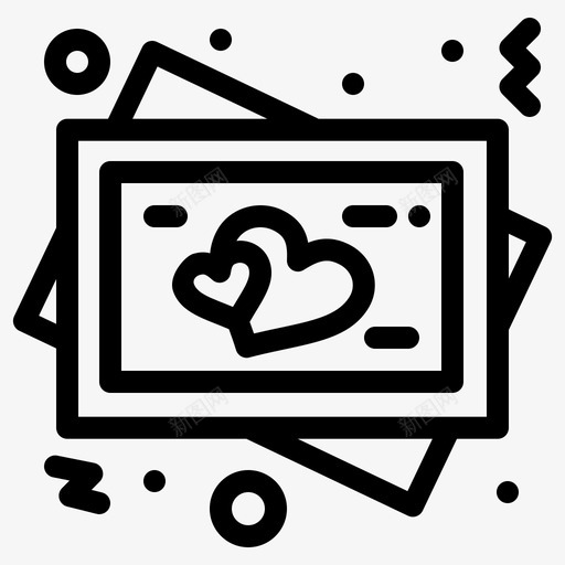 相框心形爱情svg_新图网 https://ixintu.com 相框 心形 爱情 婚礼 情人节 大胆 线条
