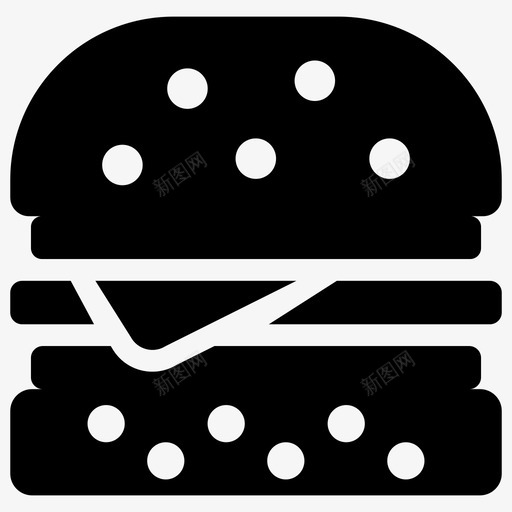 汉堡快餐汉堡包svg_新图网 https://ixintu.com 食品 汉堡 快餐 汉堡包 垃圾 饮料 集合 固体 载体 图标