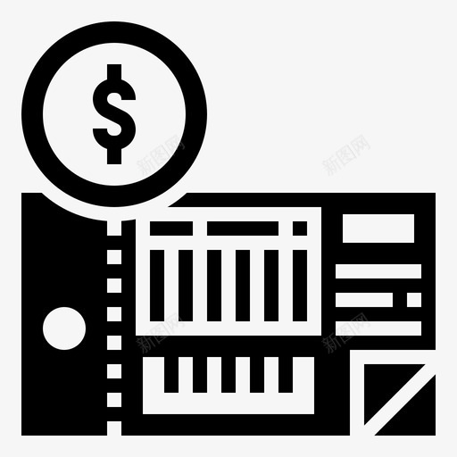 收据帐单已付svg_新图网 https://ixintu.com 收据 帐单 已付 价格 费率 交货 字形