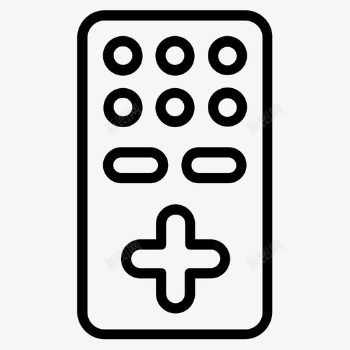 遥控器电视遥控器无线控制器svg_新图网 https://ixintu.com 遥控器 无线 电视 控制器 音乐 多媒体 线路 图标