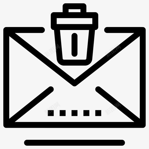 删除电子邮件垃圾箱svg_新图网 https://ixintu.com 删除 电子邮件 垃圾箱