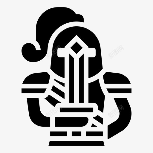 骑士盔甲战斗svg_新图网 https://ixintu.com 骑士 盔甲 战斗 战士 守卫 游戏 元素