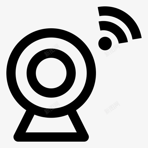 智能摄像头物联网wifisvg_新图网 https://ixintu.com 联网 智能 摄像头 无线 基本 轮廓 笔划