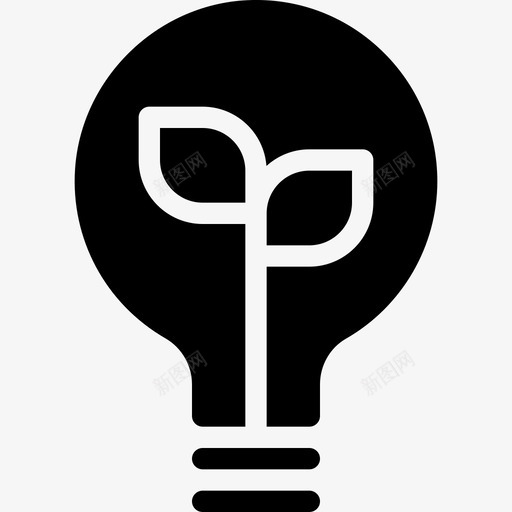 生态灯泡能源理念svg_新图网 https://ixintu.com 生态 灯泡 能源 理念 自然