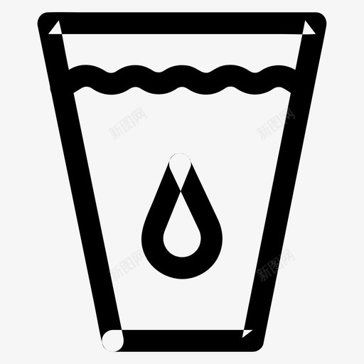 玻璃饮料滴水svg_新图网 https://ixintu.com 玻璃 饮料 滴水 水网