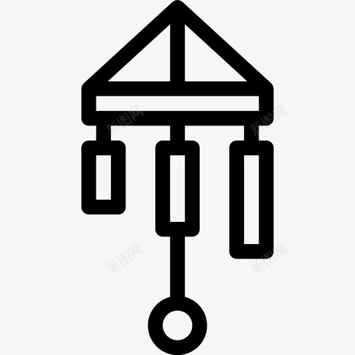 风铃装饰天气svg_新图网 https://ixintu.com 风铃 装饰 天气 春天