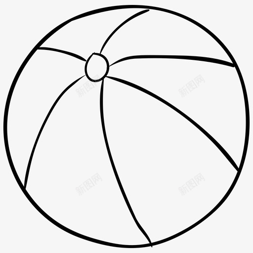 沙滩球手球运动球svg_新图网 https://ixintu.com 沙滩 运动 球手 手球 球运 运动装 装备 冬夏 夏秋 系列 矢量