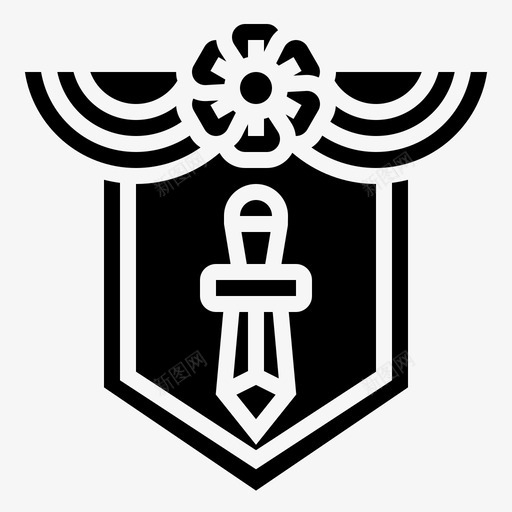 旗帜徽章符号svg_新图网 https://ixintu.com 旗帜 徽章 符号 皇室 元素 雕文
