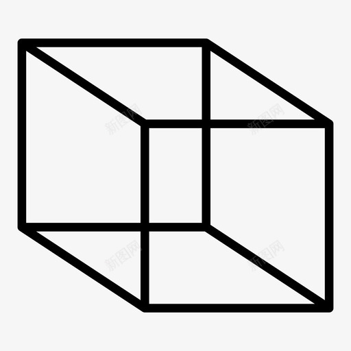立方体三维几何svg_新图网 https://ixintu.com 立方体 三维 几何 数学 透视