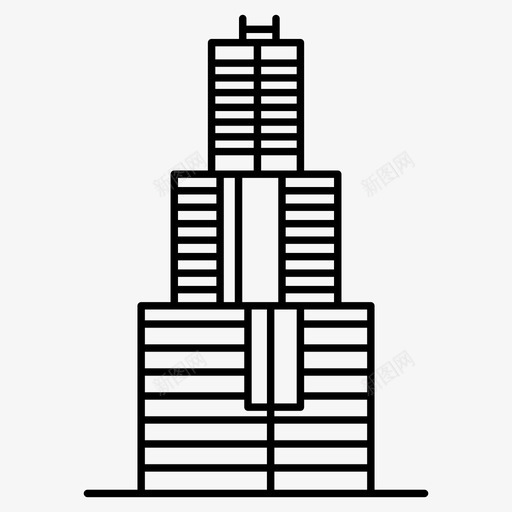 威利斯大厦美国纪念碑最高建筑svg_新图网 https://ixintu.com 大厦 威利斯 美国 纪念碑 最高 建筑 西尔 芝加哥 地标地 标线 向量