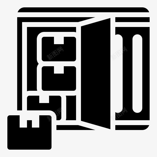 集装箱货物装载svg_新图网 https://ixintu.com 货物 集装箱 装载 装载物 物流 装运 字形