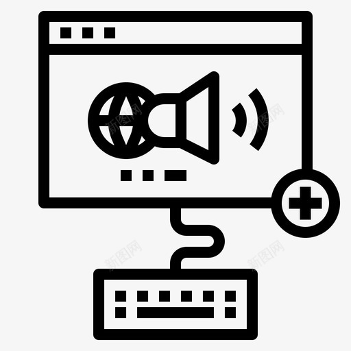 文案电脑键盘svg_新图网 https://ixintu.com 文案 电脑 键盘 打字 网络 网站 在线 商务