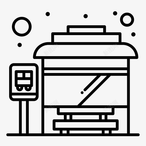 公交车站城市公交总站svg_新图网 https://ixintu.com 公交 公交车 车站 城市公交 总站 城市 元素 加粗 粗线