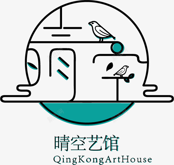 晴空花艺馆logopng免抠素材_新图网 https://ixintu.com 晴空 花艺