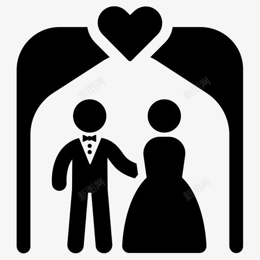 婚礼新郎新娘仪式svg_新图网 https://ixintu.com 结婚 婚礼 新郎 新娘 仪式