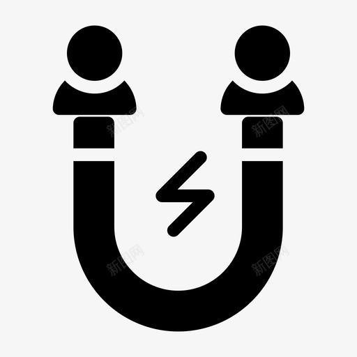 磁铁吸引客户营销svg_新图网 https://ixintu.com 磁铁 吸引 营销 客户 用户 用户数 数字 字形