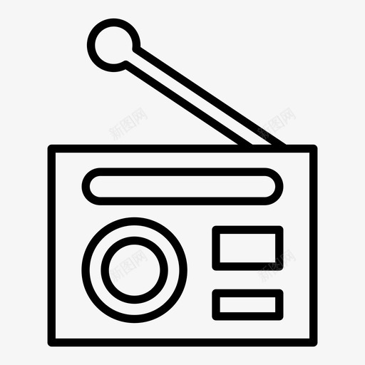 收音机电子媒体svg_新图网 https://ixintu.com 收音机 电子 媒体 音乐 音响 电子设备 线路
